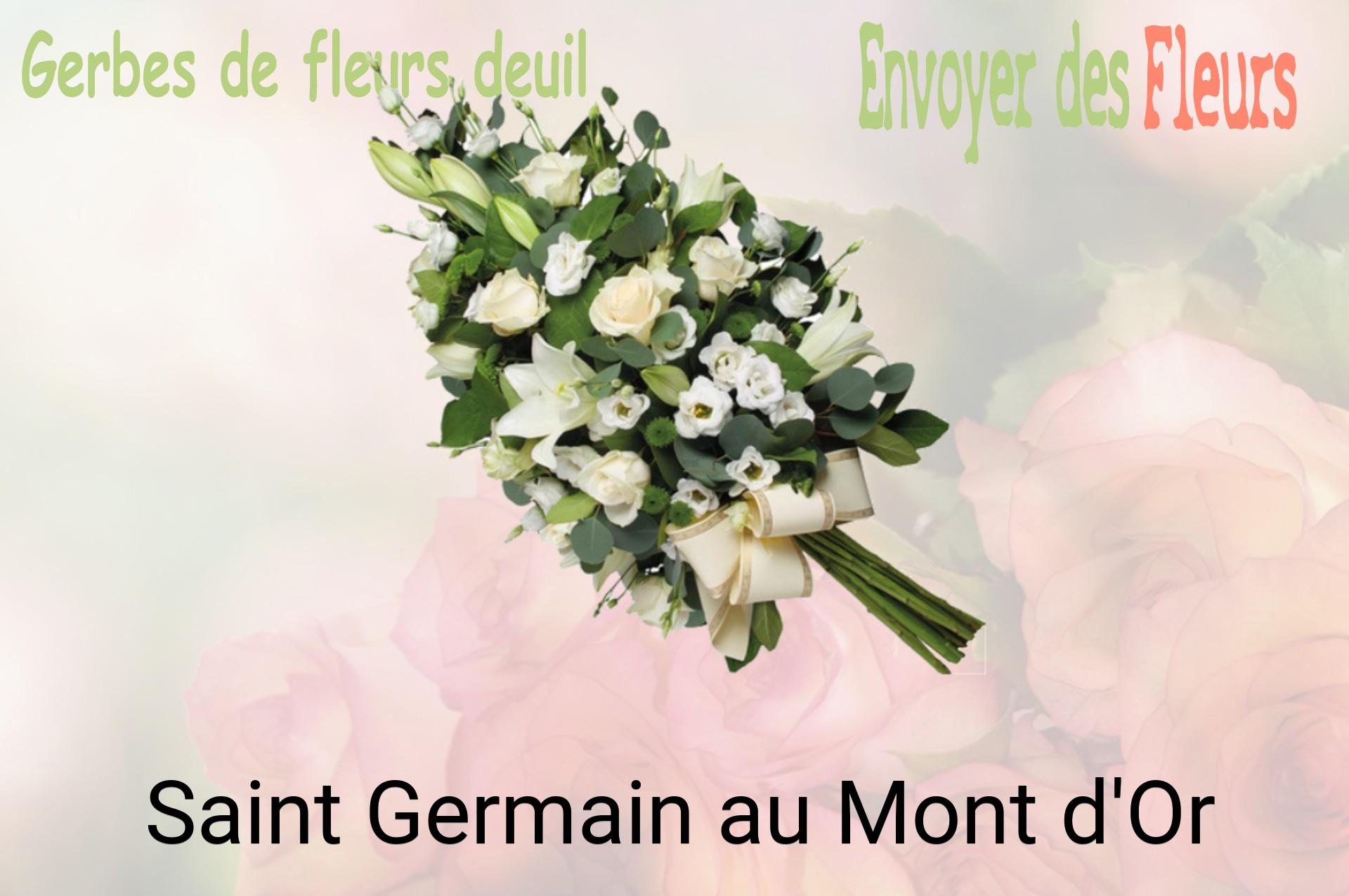 Gerbe de fleurs de deuil livrée à Saint-Germain-au-Mont-d'Or